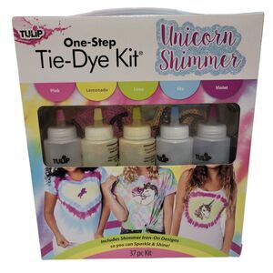 TULIP One Step Fabric Tie Dye Sets Kit Unicorn Shimmer Mermaid 5 Bottles Tie dye